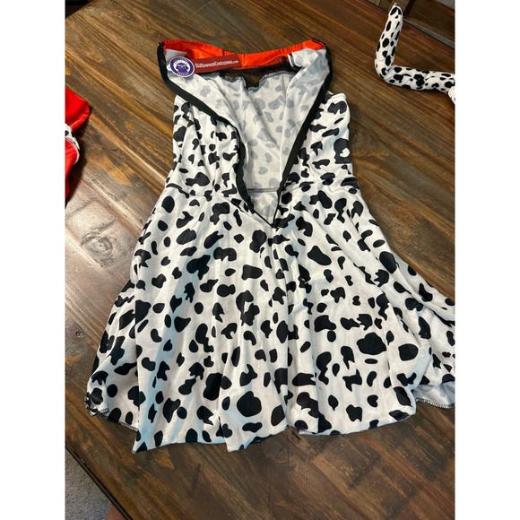Dalmatian Costume Set by Fun Costumes Dress Pants Tail Wig Halloween Kids Small - Picture 5 of 12